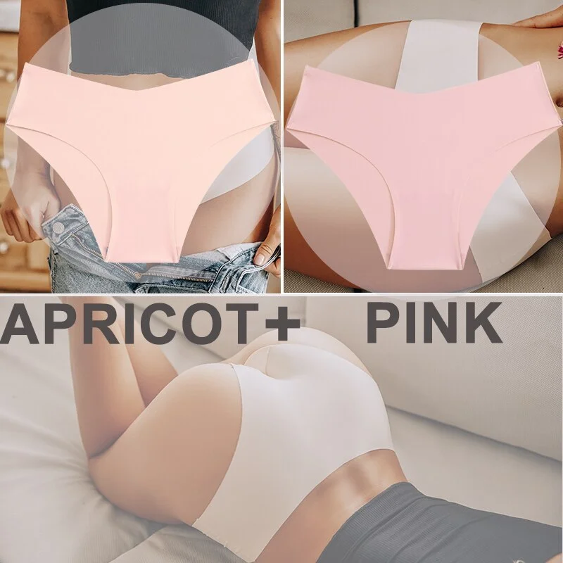 FINETOO 2PCS/Set Women Seamless Panties Lingerie M-XXL Breathable Woman Underwear Sexy Femme Underpants Girls Panty  Plus Size
