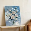 (30x40cm)DIY Pearl Painting Framed Flower Handmade Pearl Material Art Kit Living Room Decor
