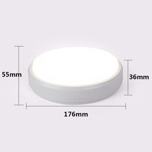 Kitchen Accessory 12W 15W LED Waterproof Ceiling Lights IP65 Ultra-thin Circular Lamps For Balcony The Living Room  Aisle