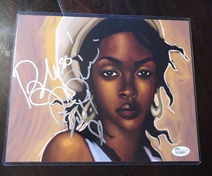 LAURYN HILL Signed 8x10 ART COLOR Photo Poster painting AUTOGRAPHED JSA/COA K56891