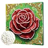 DIY Pearl Painting Red Roses for Home Decor with Frame(25x25cm)