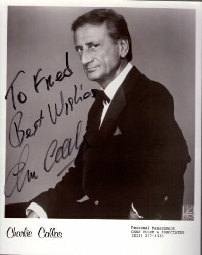 CHARLIE CALLAS, ACTOR, COMEDIAN SIGNED 8X10 Photo Poster painting WITH COA