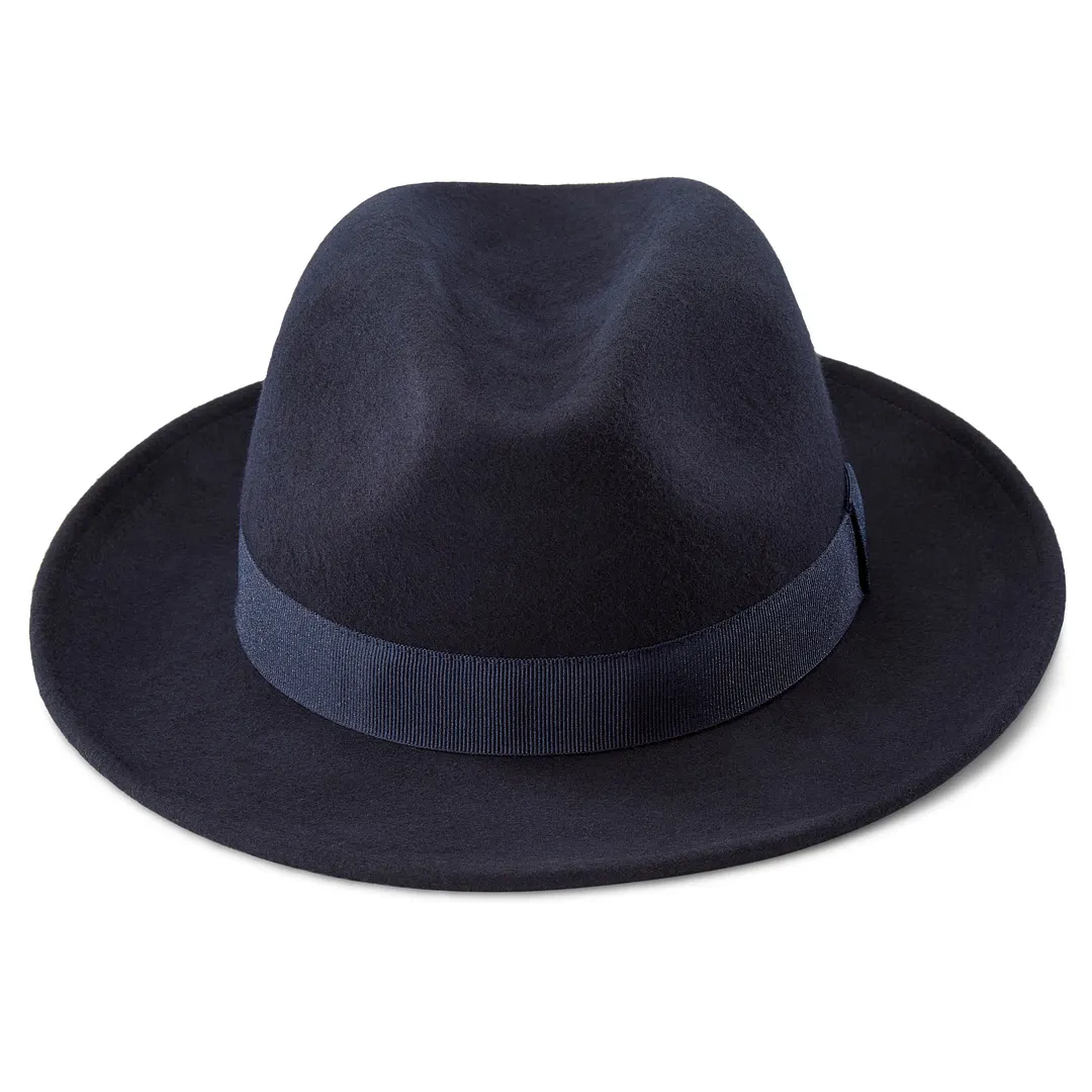 FIDO | TRUE BROWN WOOL FEDORA HAT WITH BAND