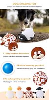 Zoo Ball | 2-in-1 Plush and Squeaky Tennis Ball for Dog | No Stuffing Tough Interactive Fetch Dog Toys for Small Medium Large Dogs