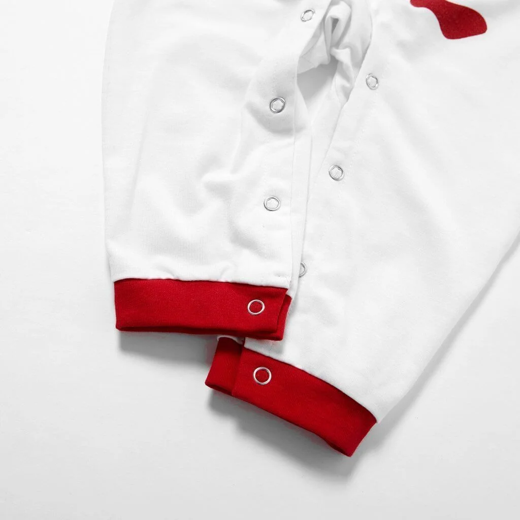 Family Matching Merry Christmas Print Striped Pajamas Sets