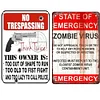 2pcs - Warning Vintage Metal Signs(12*16Inch)