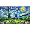 Tour Eiffel &agrave; la nuit &eacute;toil&eacute;e drill ronde peinture diamant-70 * 40cm (grande taille)