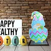 >SALE<DIY Rhinestones Ornament Art Crafts Wooden Easter Home Decoration (GH038)