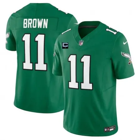 Men's Philadelphia Eagles #11 A. J. Brown Green 2023 F.U.S.E. With 1-Star C  Patch Vapor Untouchable Limited Stitched Jersey