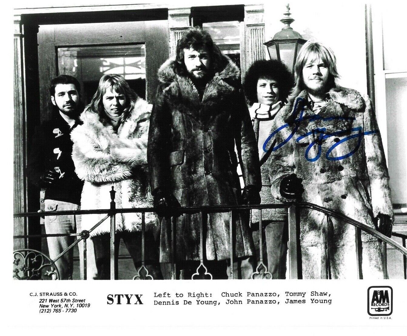 * JAMES JY YOUNG * signed 8x10 Photo Poster painting * STYX * COA * 4