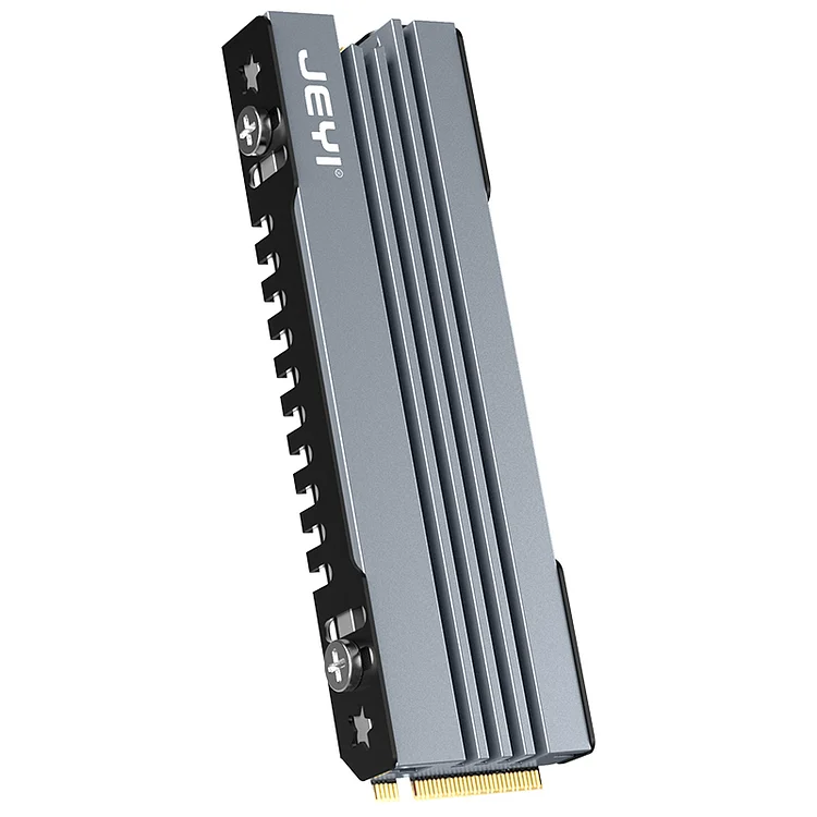 JEYI 2-Pack M.2 Heatsink for PS5 / PC, Slim 7mm Height Low Profile Aluminum Convective NVMe Cooler, Passive Heat Sink with Fins