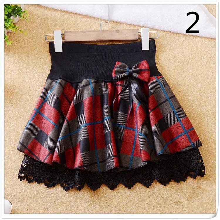 5 Colors Scotland Style Grids Pleated Skirt SP178923