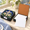 PU 5D Pearl Diamond Painting Kit Note Box DIY Diamond Art Notepad Box with 160 Sheets of Paper (Cross)
