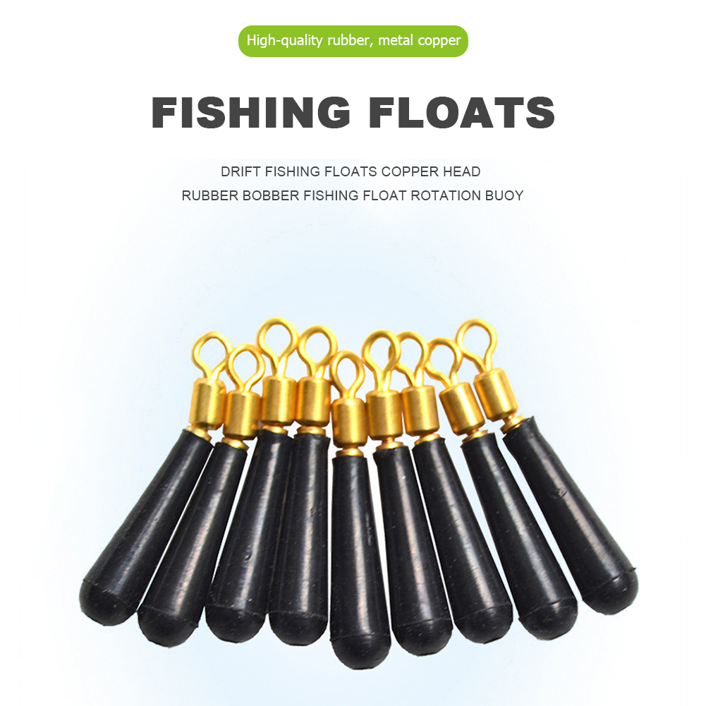 

Drift Fishing Floats Copper Head Rubber Bobber Fishing Float Rotation Buoy, 30pcs medium, 501 Original