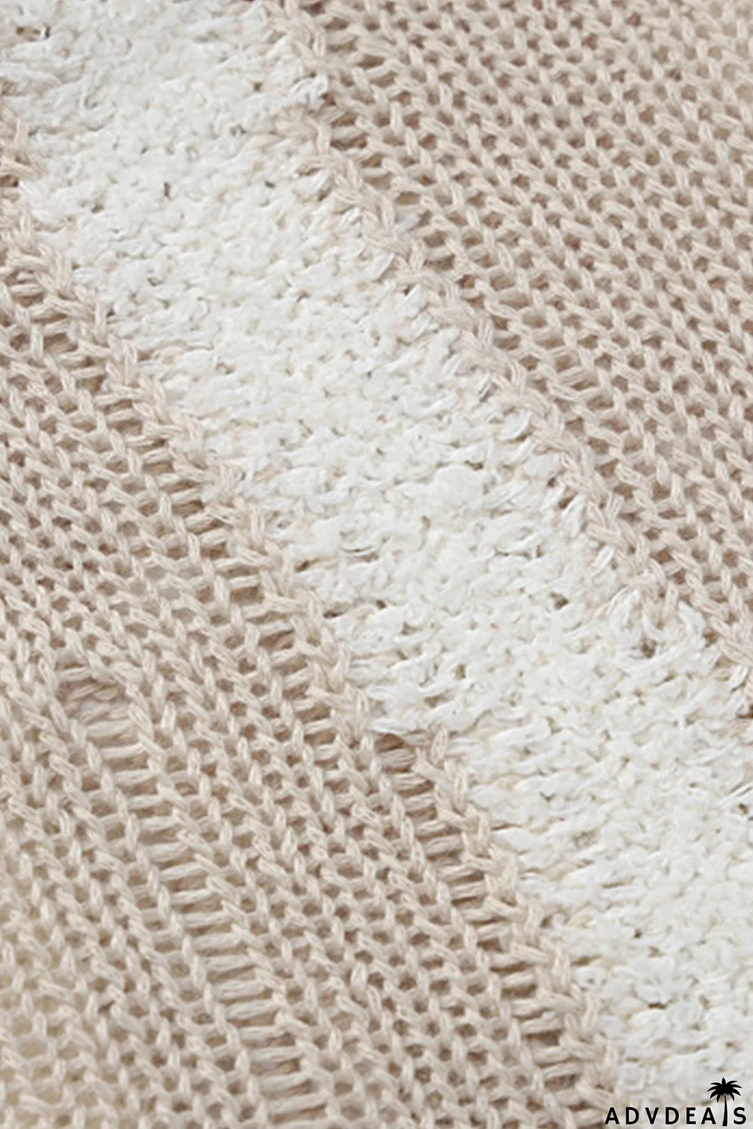 Contrast Distressed Hollow Out Knit Dress