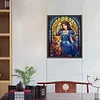 Diamond Painting -DIY Round Partial AB Drill Lion and Beauty（45x55cm）