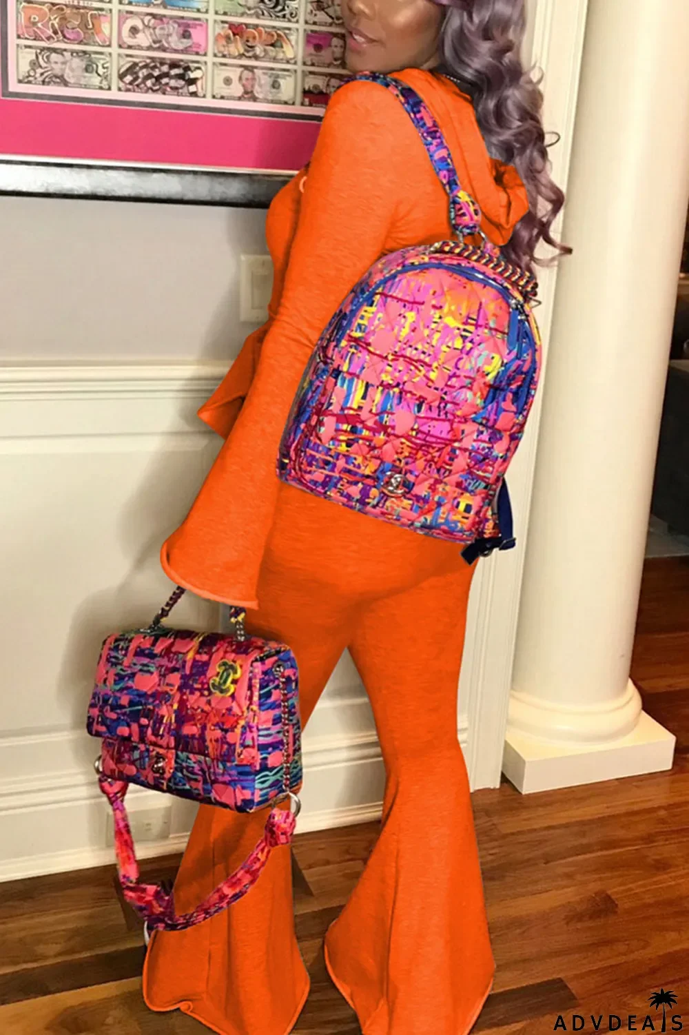 Pink Sexy Solid Patchwork Hooded Collar Long Sleeve Two Pieces