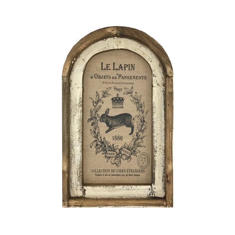 Rabbit Wall Art Rustic Farmhouse Decor