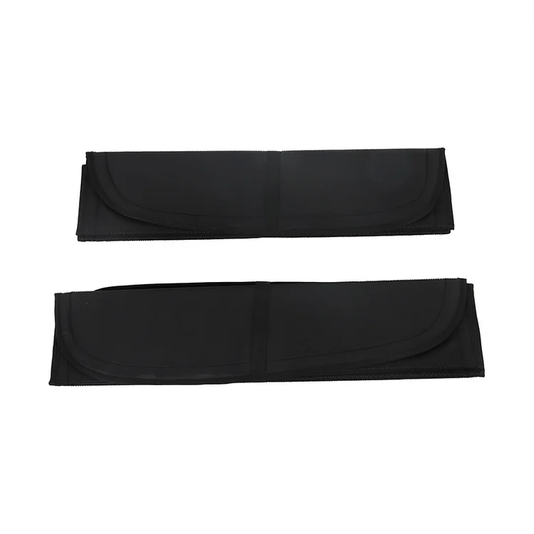 SEBLAFF 2 Pcs Charcoal Gray Insulated Blackout Rear Door Window Covers Trim Replacement for 2015-2024 Transit Van High and Medium Roof