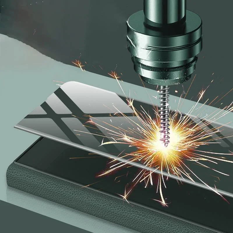 High-end Side Pen Slot Carbon Fiber Embossed Glass Phone All-Inclusive Z Fold 5 Case