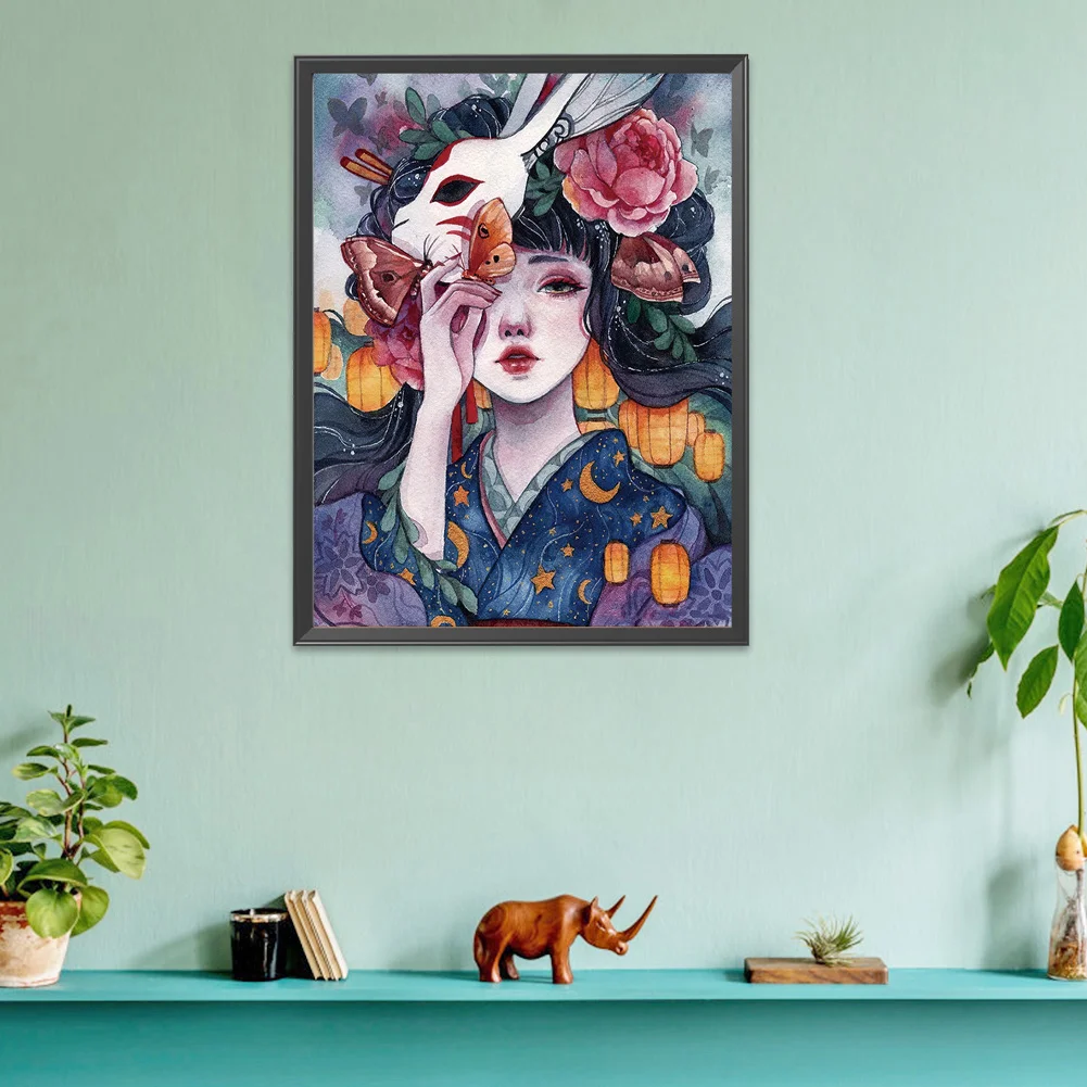 11ct Stamped Cross Stitch - Illustration Girl(50*41cm)