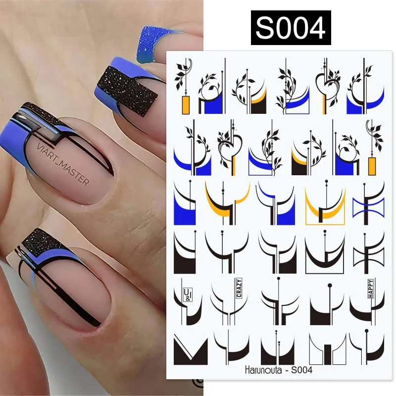 Dandelion Flower 3D Nail Stickers Women Face Abstract Butterfly Image Sexy Girl Christmas Slider Design Polish Nails Art Decals-Nail Inspo