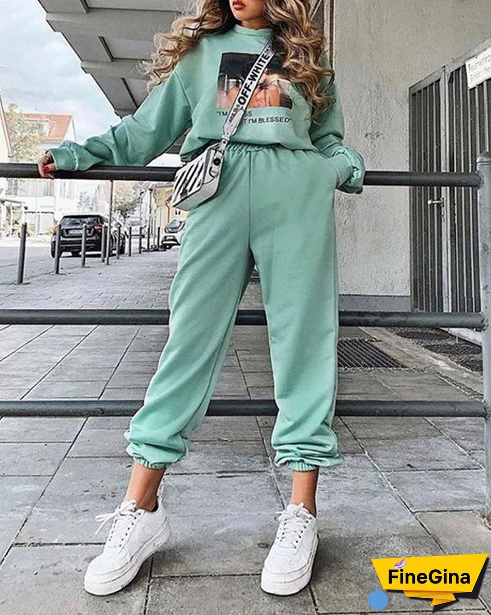 Fashion Comfy Candy Color Elastic Waist Loose Jogger Pants