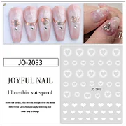 Golbalheals Nail Art Decals Hearts Stars Bows Butterflys Back Glue Nail Stickers Decoration For Nail Tips Beauty