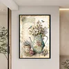 (Big Size) Vase And Bird - 11CT Stamped Cross Stitch 40*60cm/15.75*23.62in