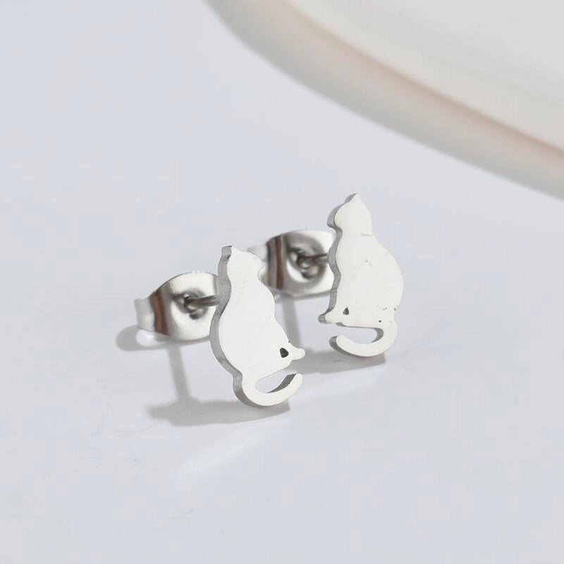 1 Pair Fashion Animal 304 Stainless Steel 18K Gold Plated Ear Studs