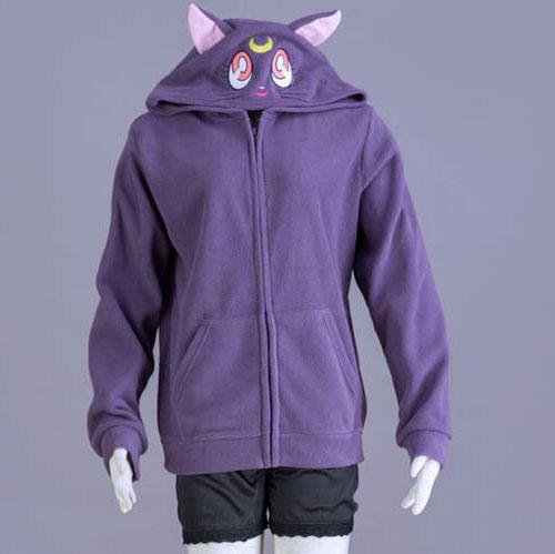 Luna and Artemis Sailor Moon Hoodie Sweater - Gotamochi Kawaii Shop, Kawaii Clothes