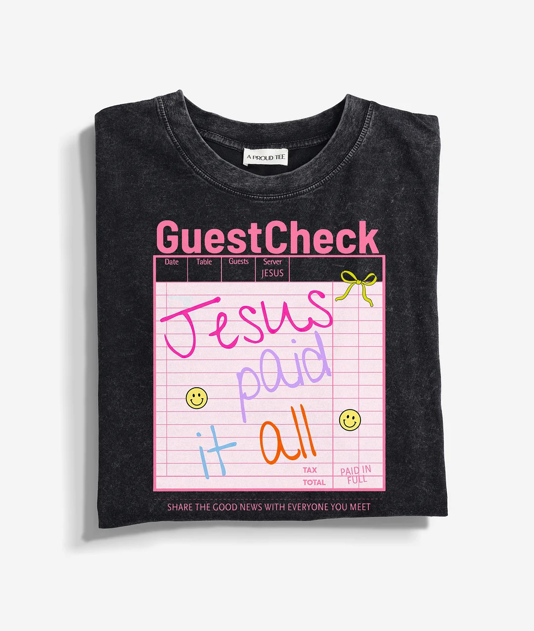 Easter Bill Jesus Paid It All Washed T-shirt