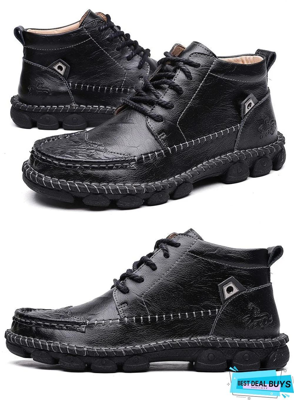 Cow Split Leather Men Boots Comfortable Boots Men Footwear Rubber Ankle Boots Men's Shoes