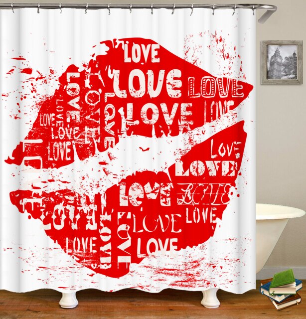 

Shower Curtain – Love Red Heart-180*180cm, 501 Original