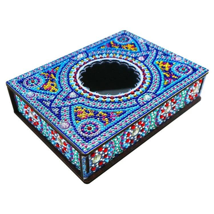 Classic Mandala Style Storage Box Cosmetics Collection with Mirror (MH201)