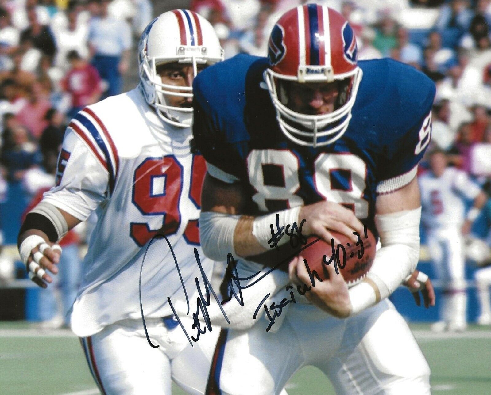 Pete Metzelaars signed Buffalo Bills 8x10 Photo Poster painting autographed 2