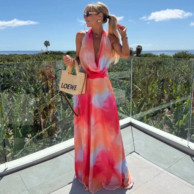 Halter Printed Dress