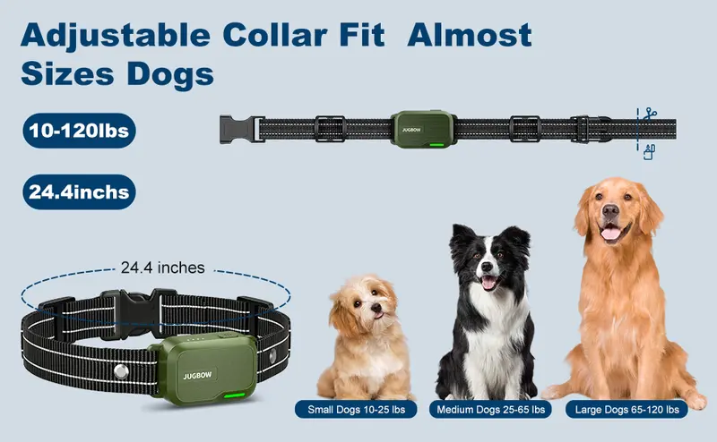 Product Introduction of 【Deals for You】JUGBOW Dog Training Collar 3300FT Dog Training Behavior Aid. Remote IPX7 Waterproof with 4 Training Modes. Outdoor Rechargeable E-Collar DT61 11