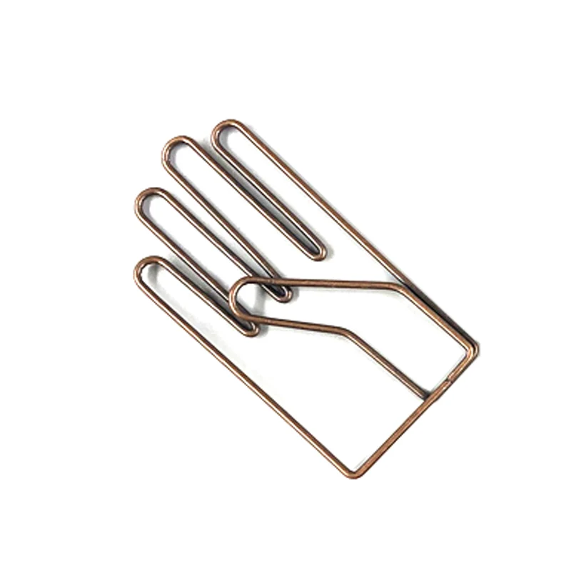Fromthenon Vintage Hand Shaped Bookmark Metal Paper Clips Classic Travelers Notebook Accessories for Travelers Planner