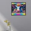 Flower Cow - Round AB Drills Diamond Painting(50*45cm)