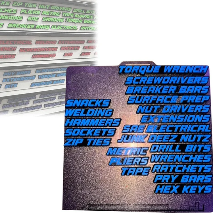 📢50% OFF !!⏰3D Printed Magnetic Toolbox Drawer Labels