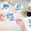 4Pcs DIY Dolphin Wooden Diamond Painting Coasters