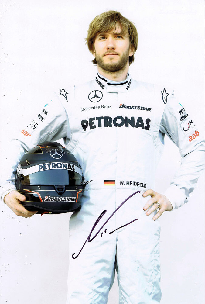 Nick Hiedfeld HAND SIGNED F1 Driver Racing Legend 12x8 Photo Poster painting AFTAL COA Renault