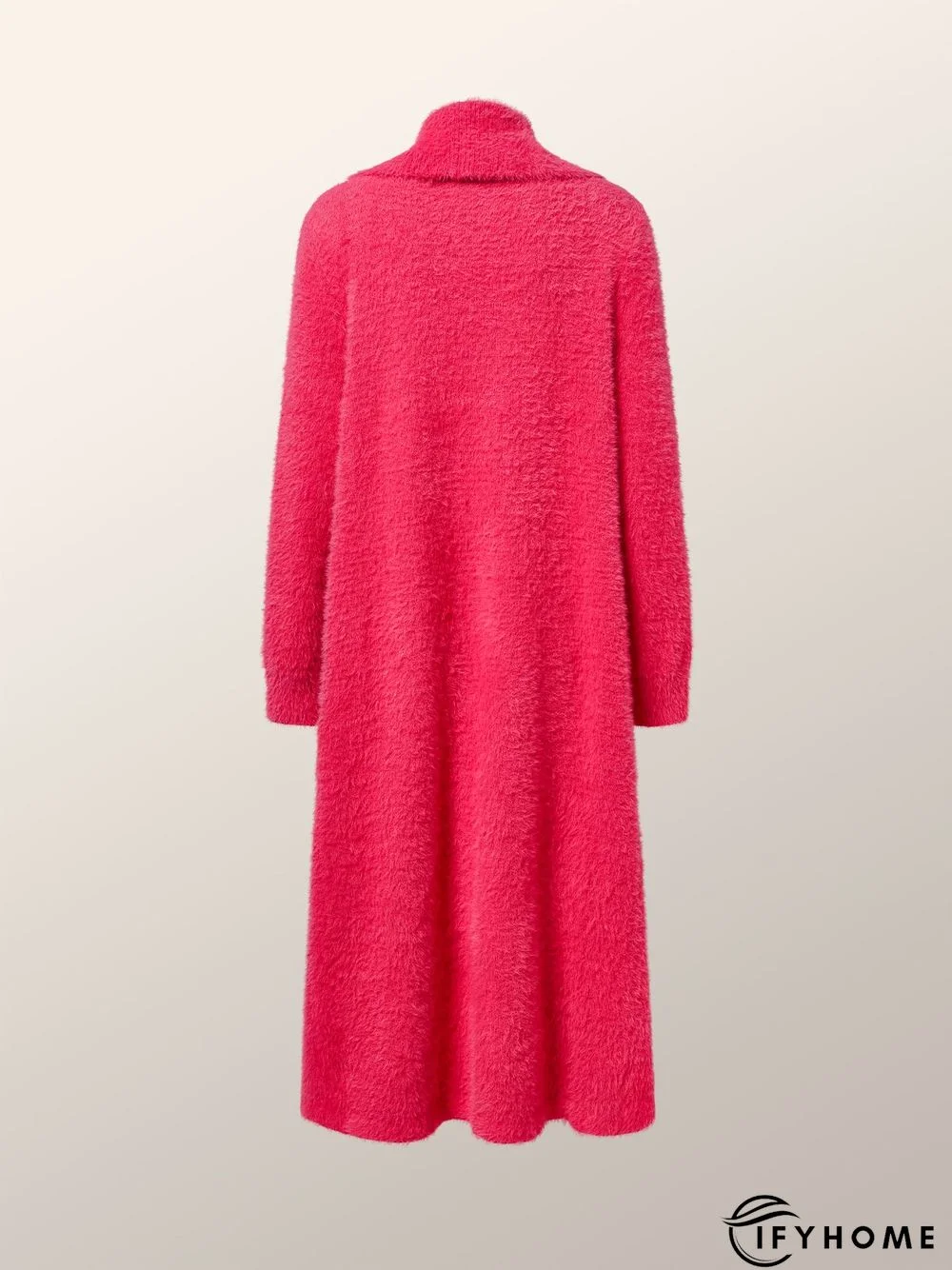 Elegant Loose Plain Shawl Collar Sweater Coat | IFYHOME