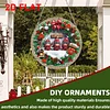 2D Flat DIY Xmas Wreath Diamond Art Pendant Double-Sided Diamond Painting Set