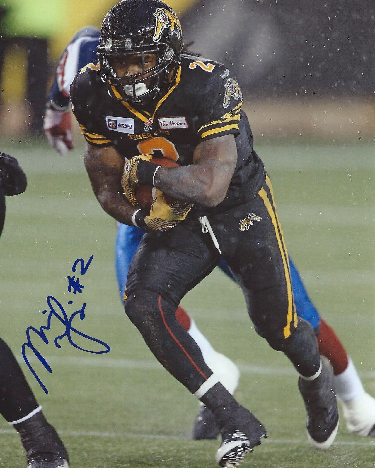 Nic Grigsby Signed 8x10 Photo Poster painting Hamilton Tiger Cats Autographed COA B