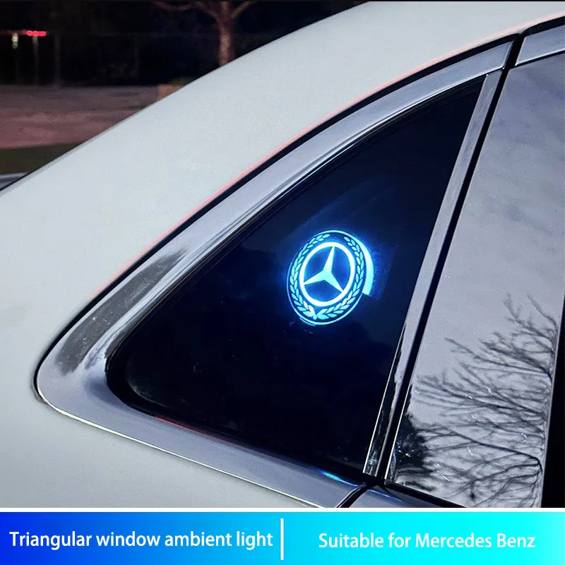 Car smart triangle window atmosphere modification lamp
