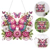 (US Only)Flowers Butterflies Diamond Painting Hanging Pendant DIY Diamond Ornaments