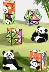 Infinite magic cube children's educational three-dimensional toy panda geometric folding flip decompression 3d deformation building blocks