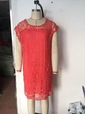 Round Neck Patchwork Lace Casual Dress